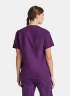 Blouse médicale femme Dickies EDS col en V aubergine dos