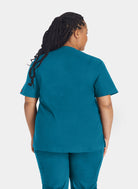 Blouse médicale femme Dickies EDS col en V bleu caraibes dos