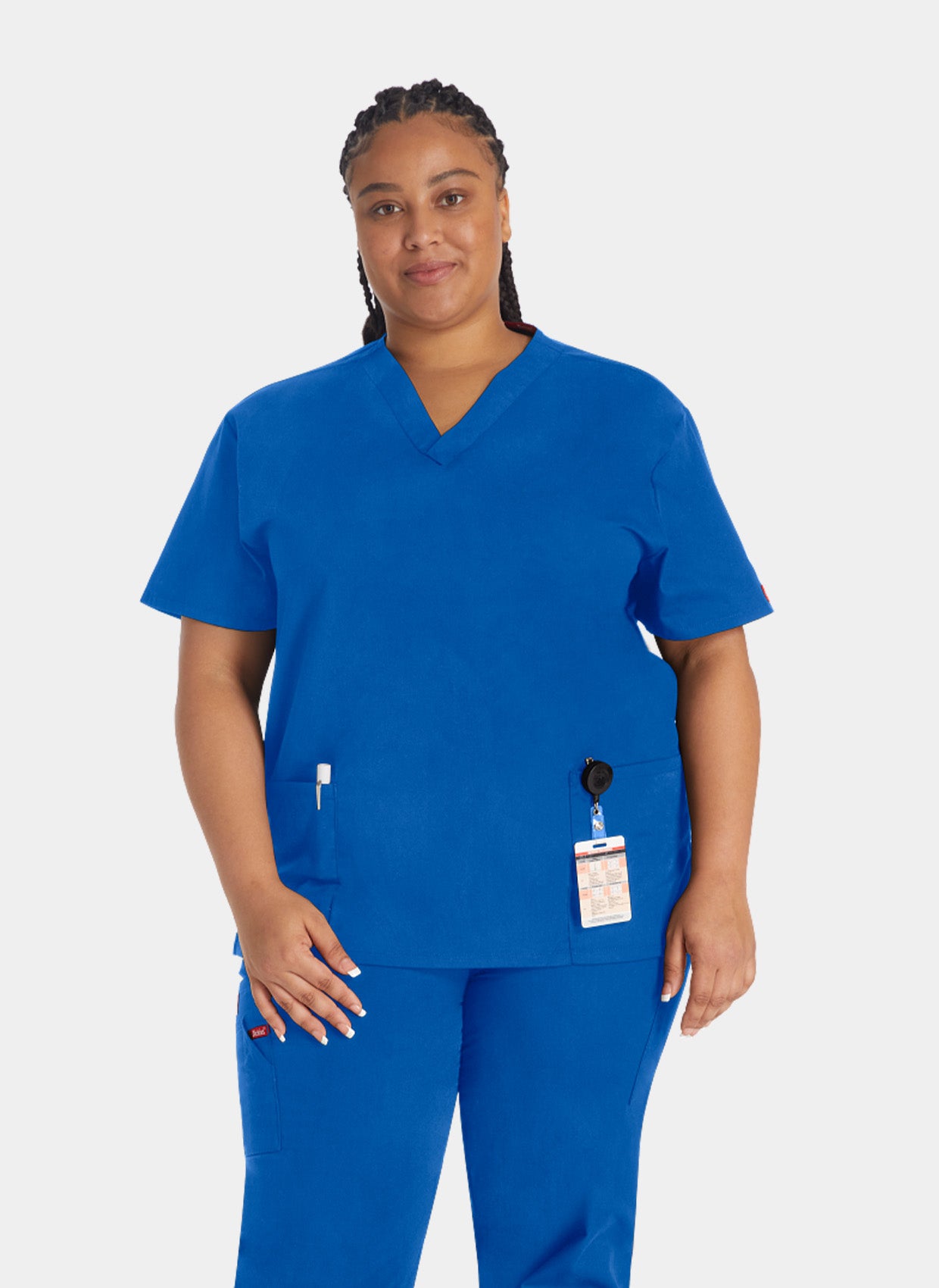 Blouse médicale femme Dickies EDS col en V bleu roi