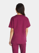 Blouse médicale femme Dickies EDS col en V bordeaux dos