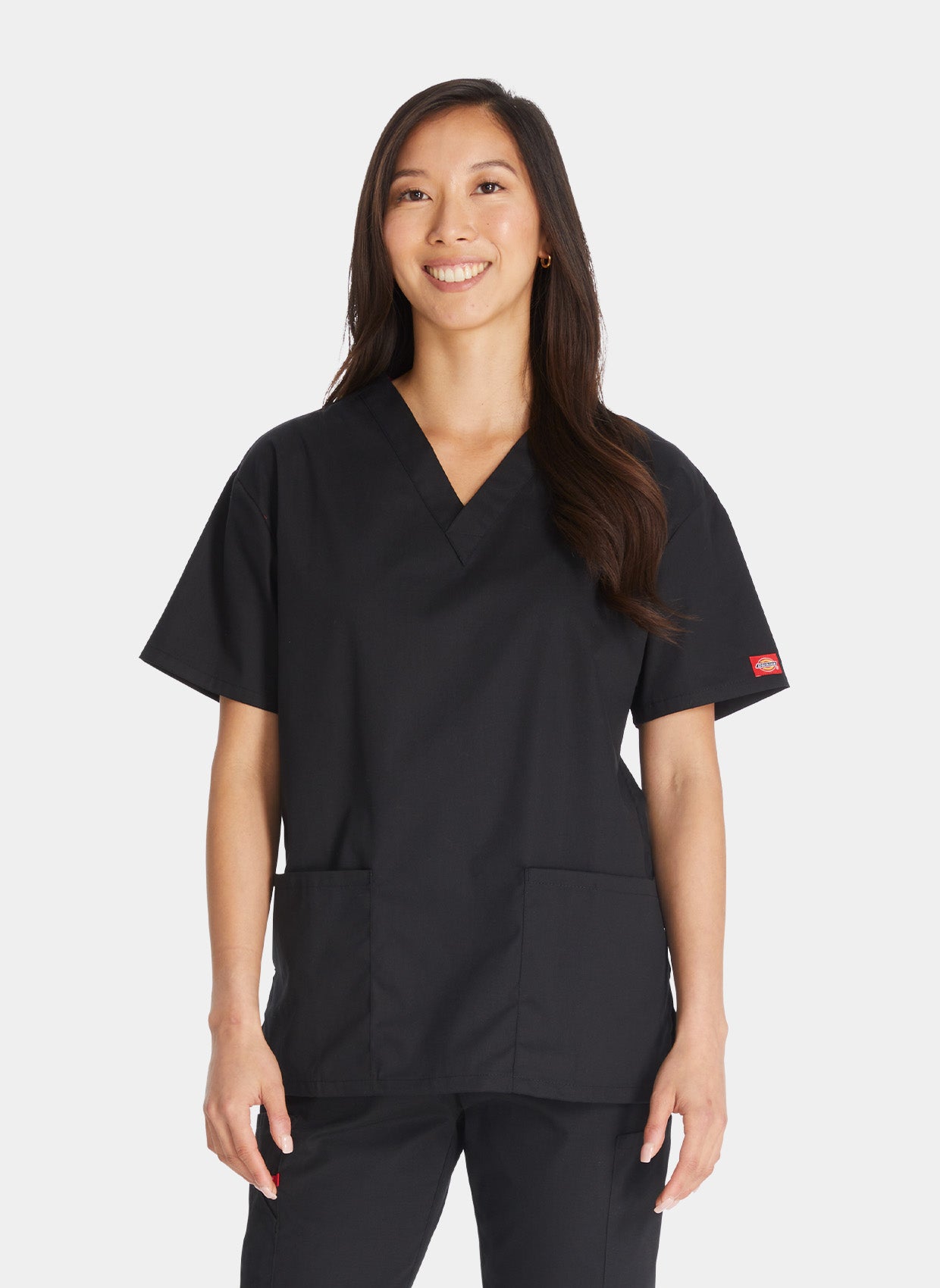 Blouse médicale femme Dickies EDS col en V noir