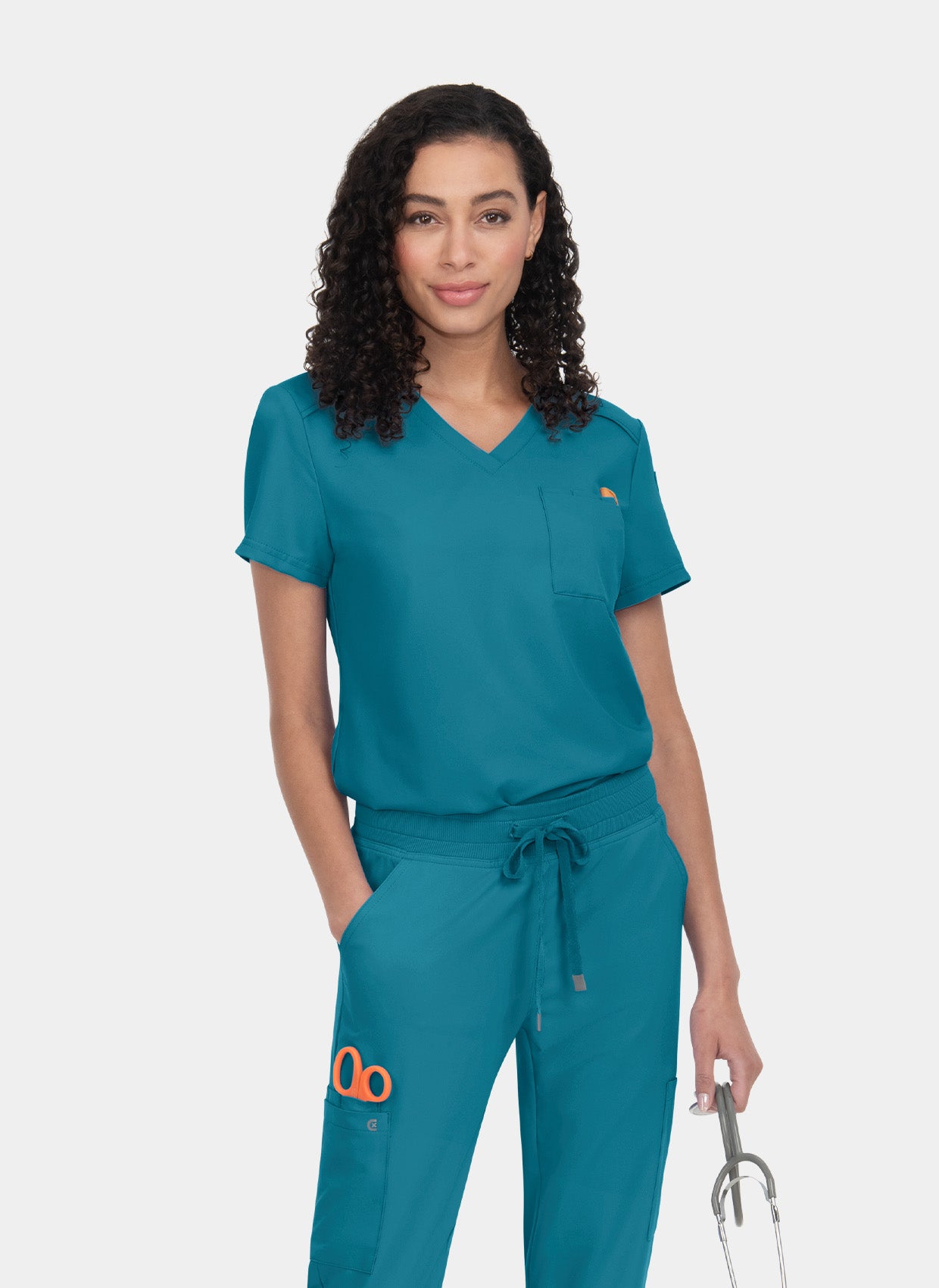 Blouse médicale femme Koi Cureology Aura bleu canard