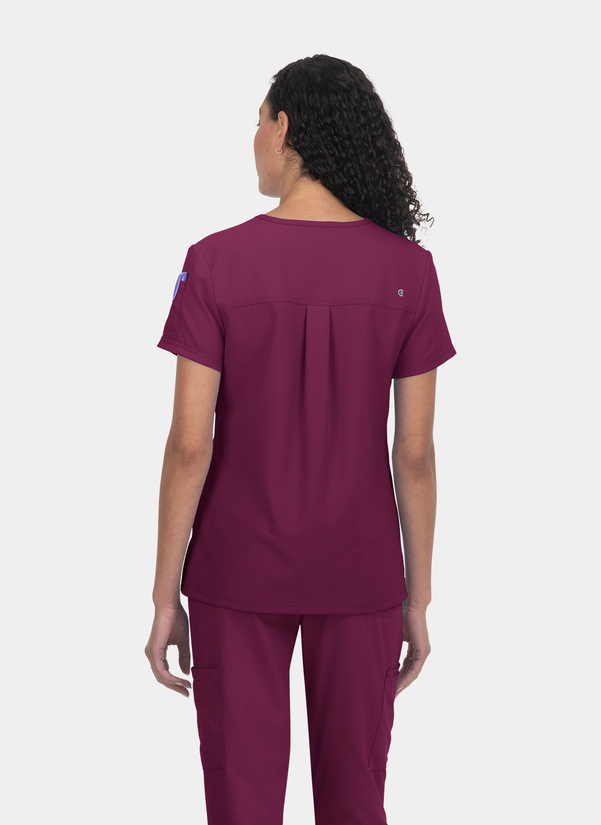 Blouse médicale femme Koi Cureology Aura - Bordeaux - dos