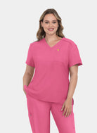 Blouse médicale femme Koi Cureology Aura - Rose framboise