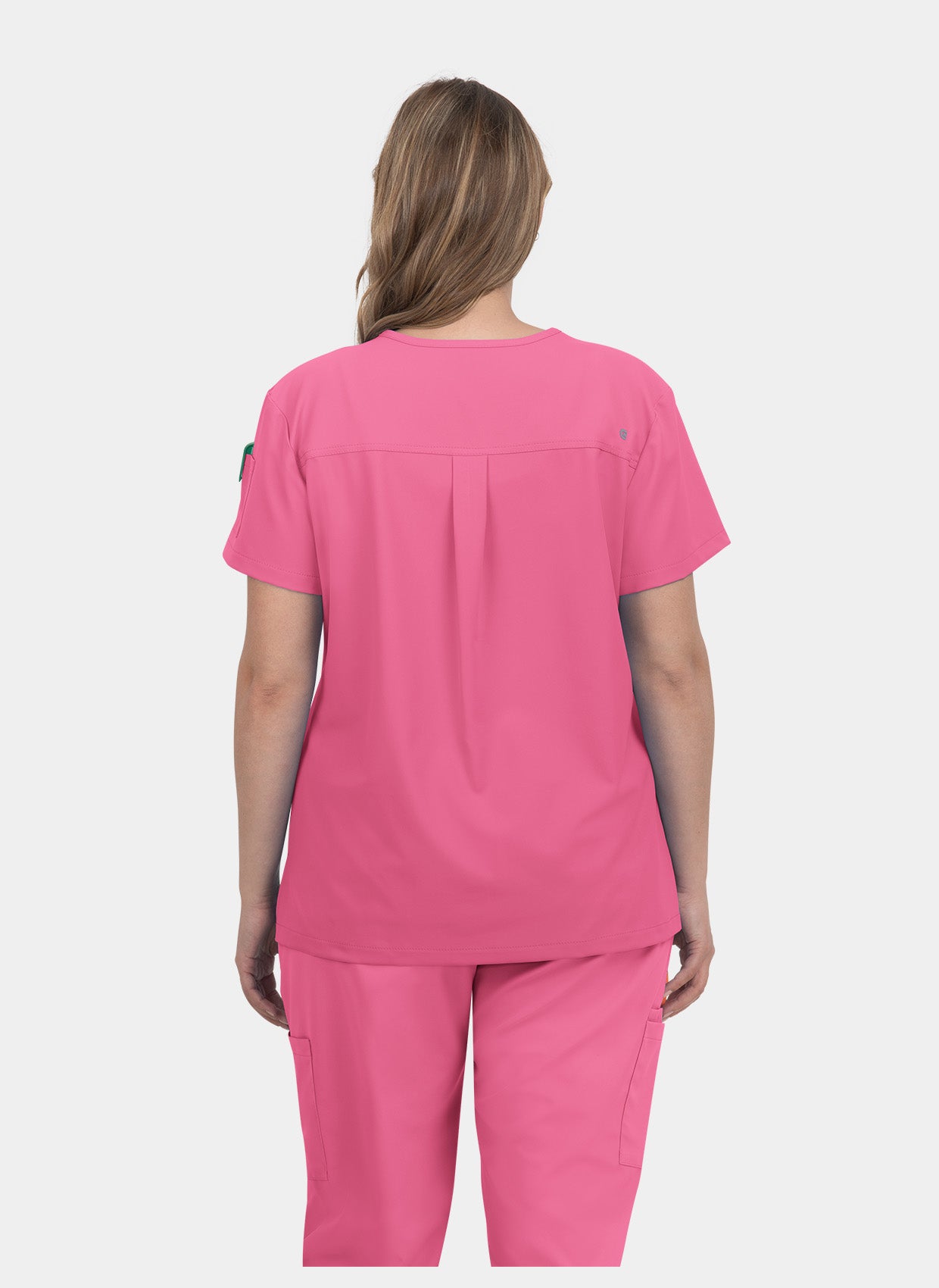 Blouse médicale femme Koi Cureology Aura - Rose framboise - dos