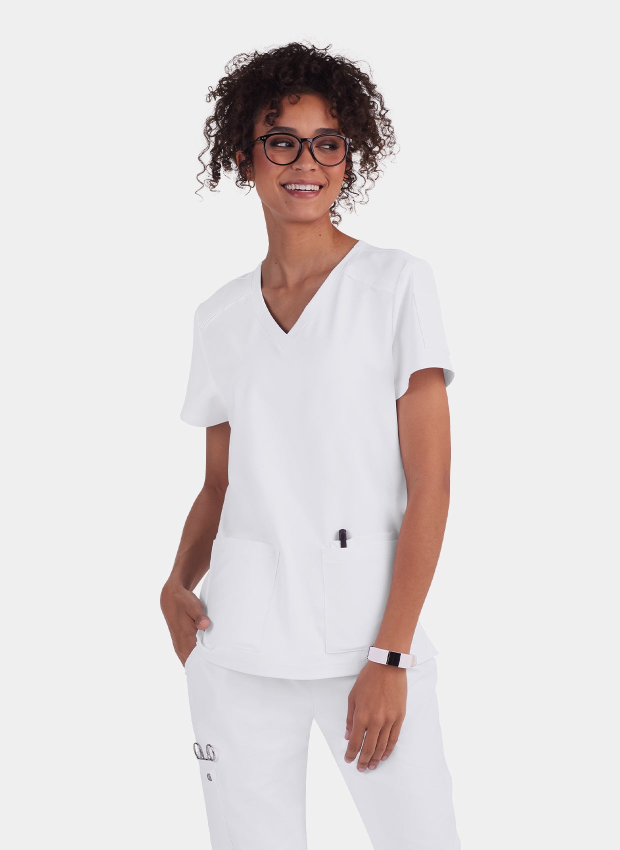 Blouse médicale femme Koi Cureology Cardi - Blanc