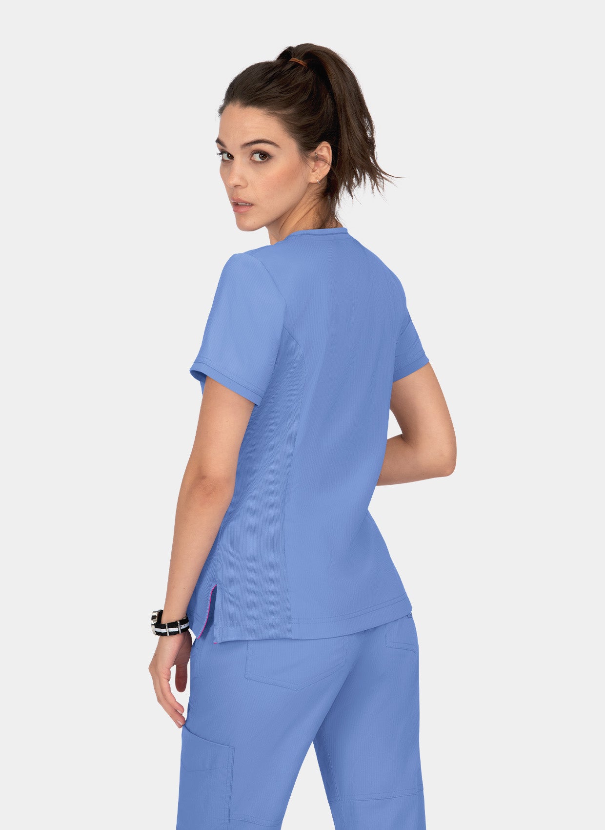 Blouse médicale femme Koi Lite Philosophie bleu ciel dos