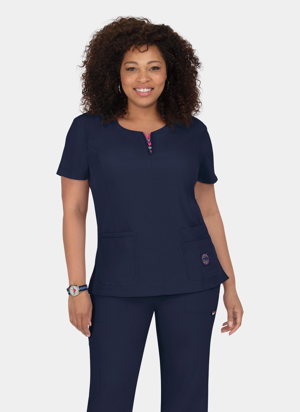 Blouse médicale femme Koi Lite Sérénité-bleu-marine