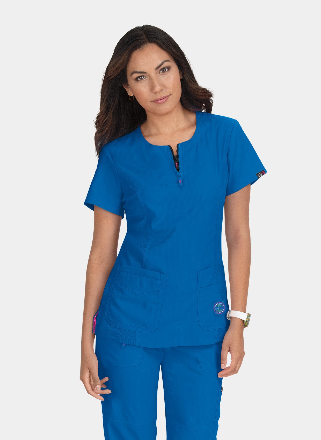 Blouse médicale femme Koi Lite Sérénité-bleu-roi