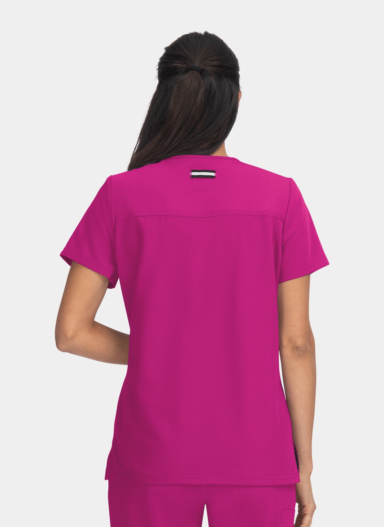 Blouse médicale femme Koi Next Gen Agitation et passion rose azalée dos