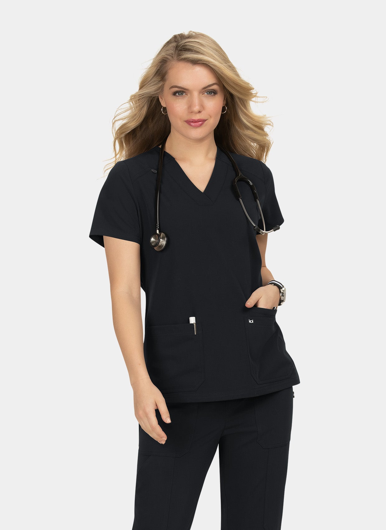 Blouse médicale femme Koi Next Gen Agitation et passion noir