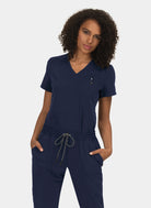 Blouse médicale femme Koi Next Gen Prête à travailler bleu marine