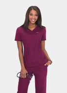 Blouse médicale femme Koi Nicole - Bordeaux - dos