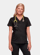 Blouse médicale femme maternité Cherokee Révolution Noir