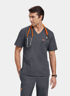 Blouse médicale unisexe Balboa Orange Standard - Anthracite