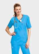 Blouse médicale unisexe Balboa Orange Standard - Bleu électrique