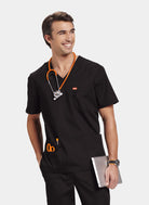 Blouse médicale unisexe Balboa Orange Standard - Noir