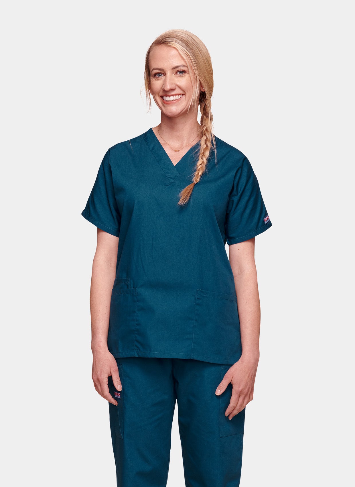 Blouse médicale unisexe Cherokee Classique bleu caraibes