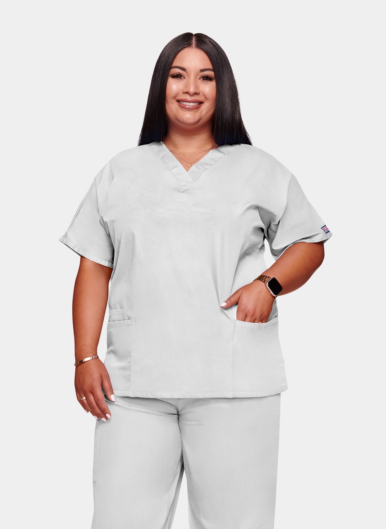 Blouse médicale unisexe Cherokee Classique blanc