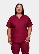 Blouse médicale unisexe Cherokee Classique bordeaux