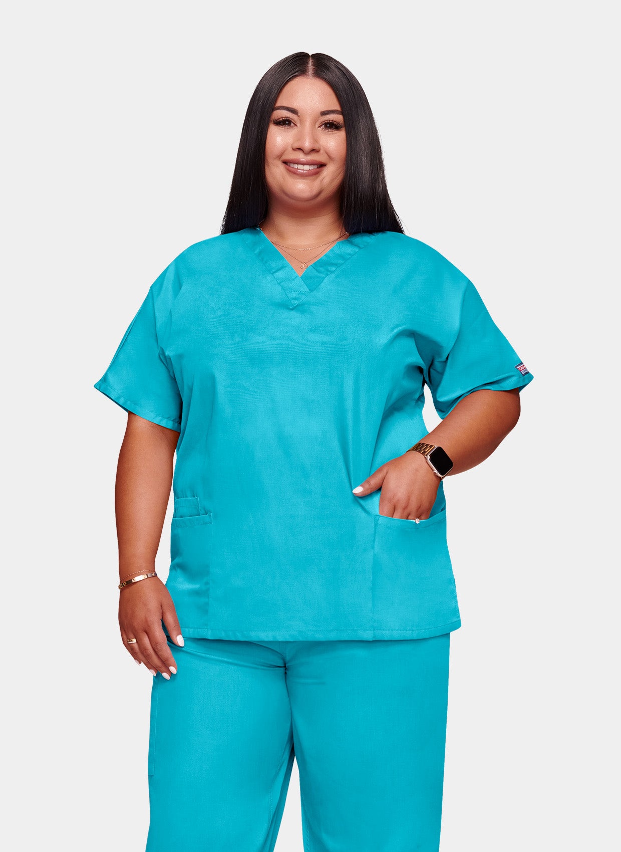 Blouse médicale unisexe Cherokee Classique turquoise