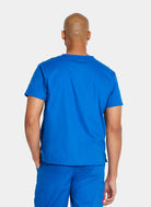 Blouse médicale unisexe Dickies EDS col en V bleu roi dos