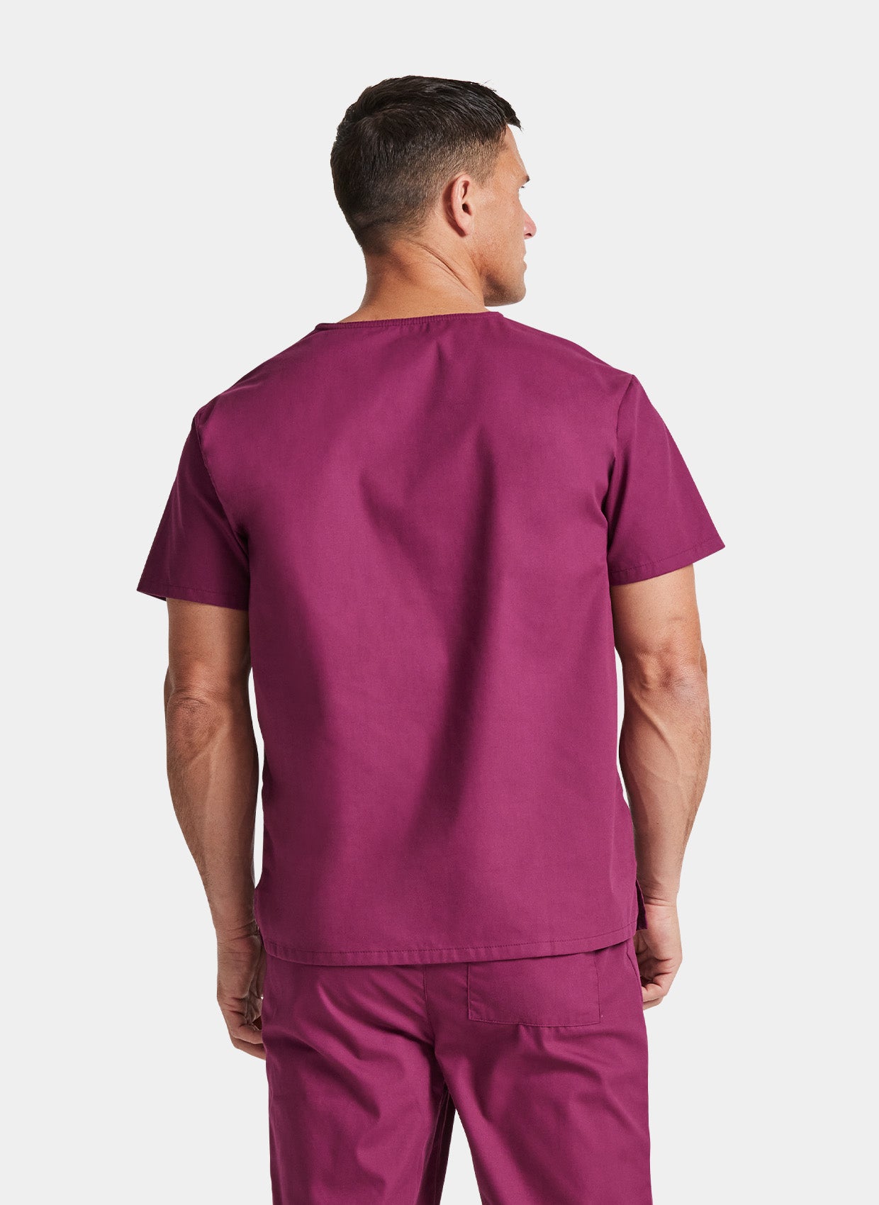 Blouse médicale unisexe Dickies EDS col en V bordeaux dos