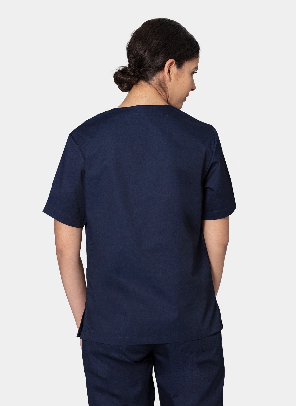 Blouse médicale unisexe HappyFIT bleu marine dos