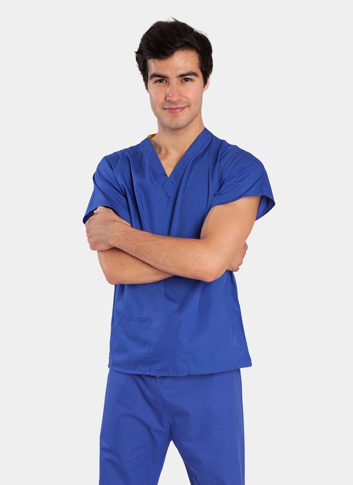 Blouse médicale unisexe et réversible bleu roi