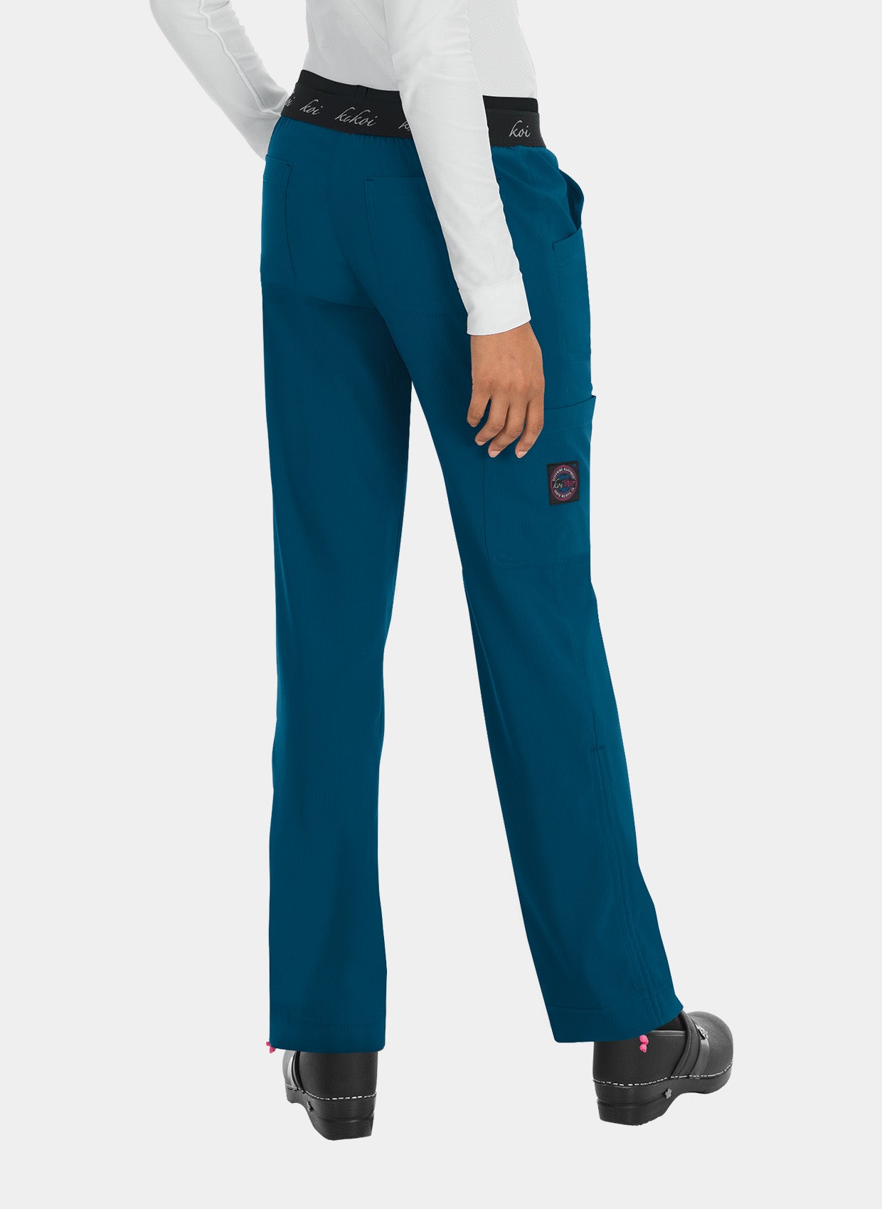 Pantalon médical femme Koi Lite Esprit-bleu-caraibes-dos