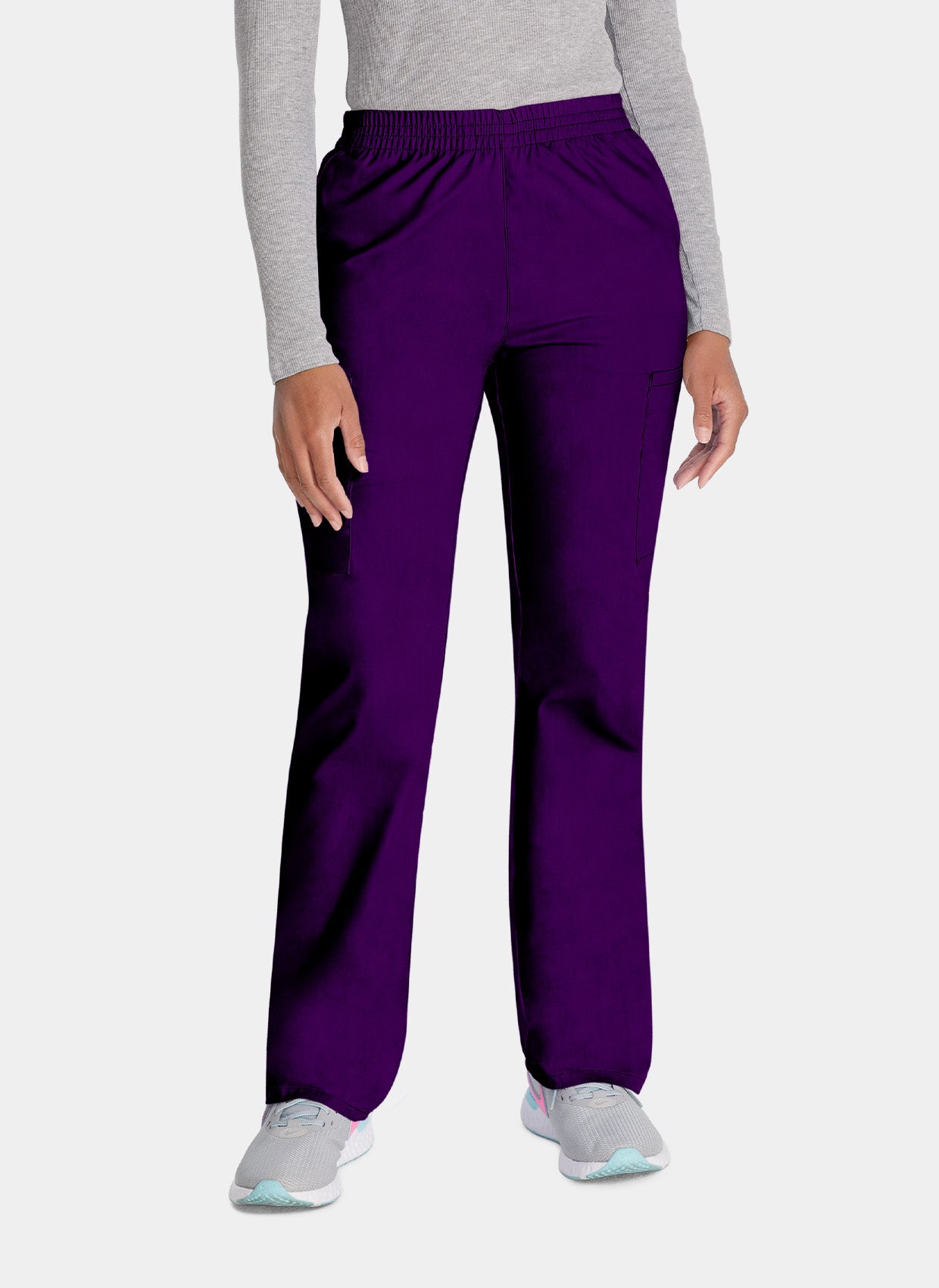 Pantalon médical Femme Dickies EDS Taille élastique aubergine