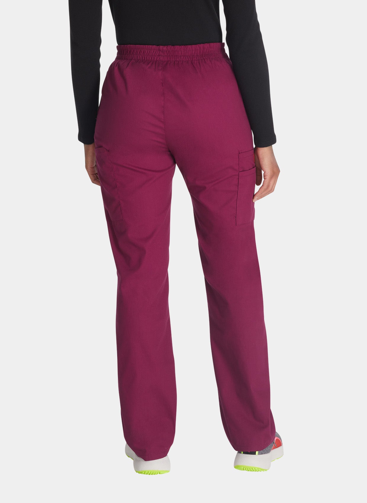 Pantalon médical Femme Dickies EDS Taille élastique bordeaux dos