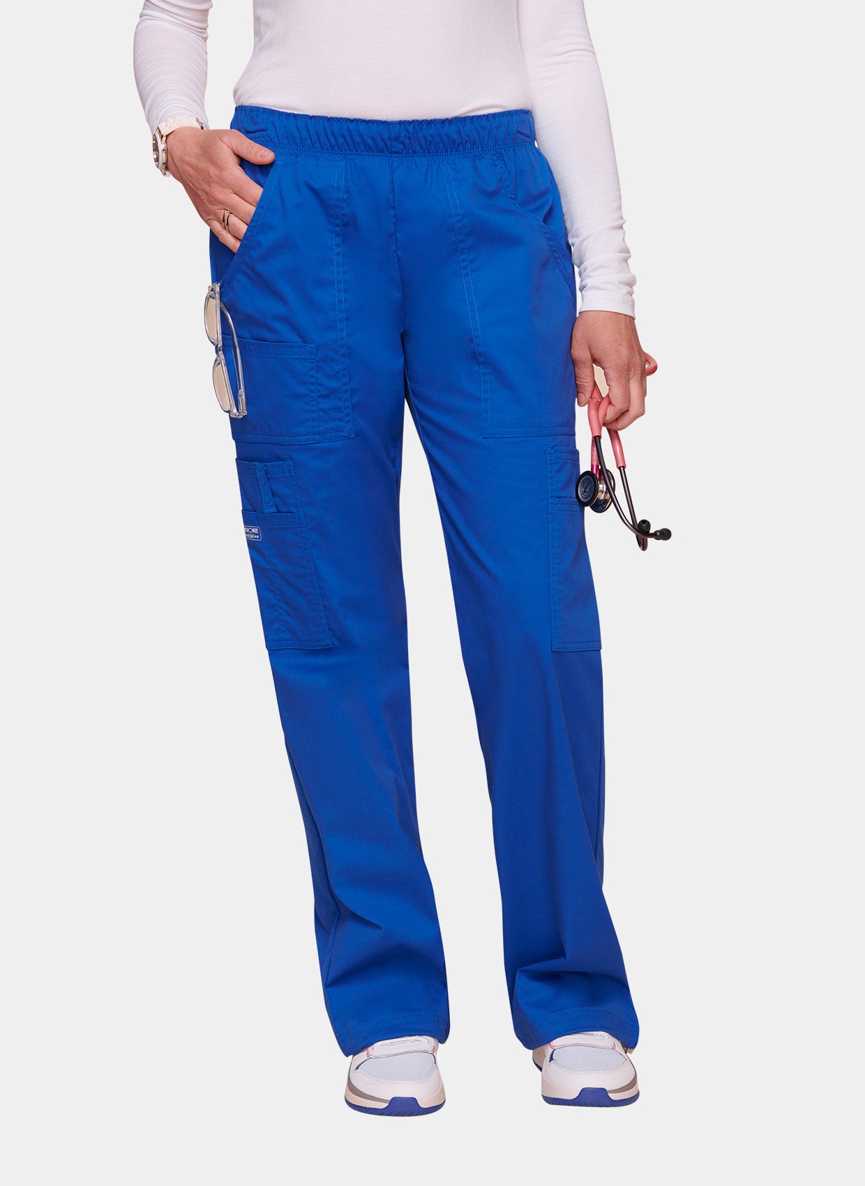 Pantalon médical Unisexe Cherokee Core Stretch taille mi-haute bleu roi