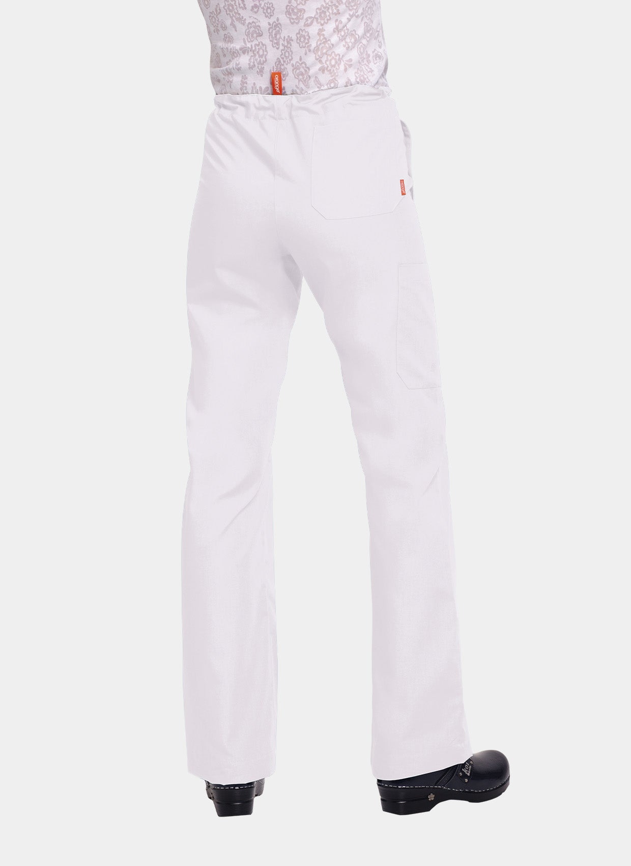 Pantalon médical unisexe Huntington Orange Standard Blanc Dos