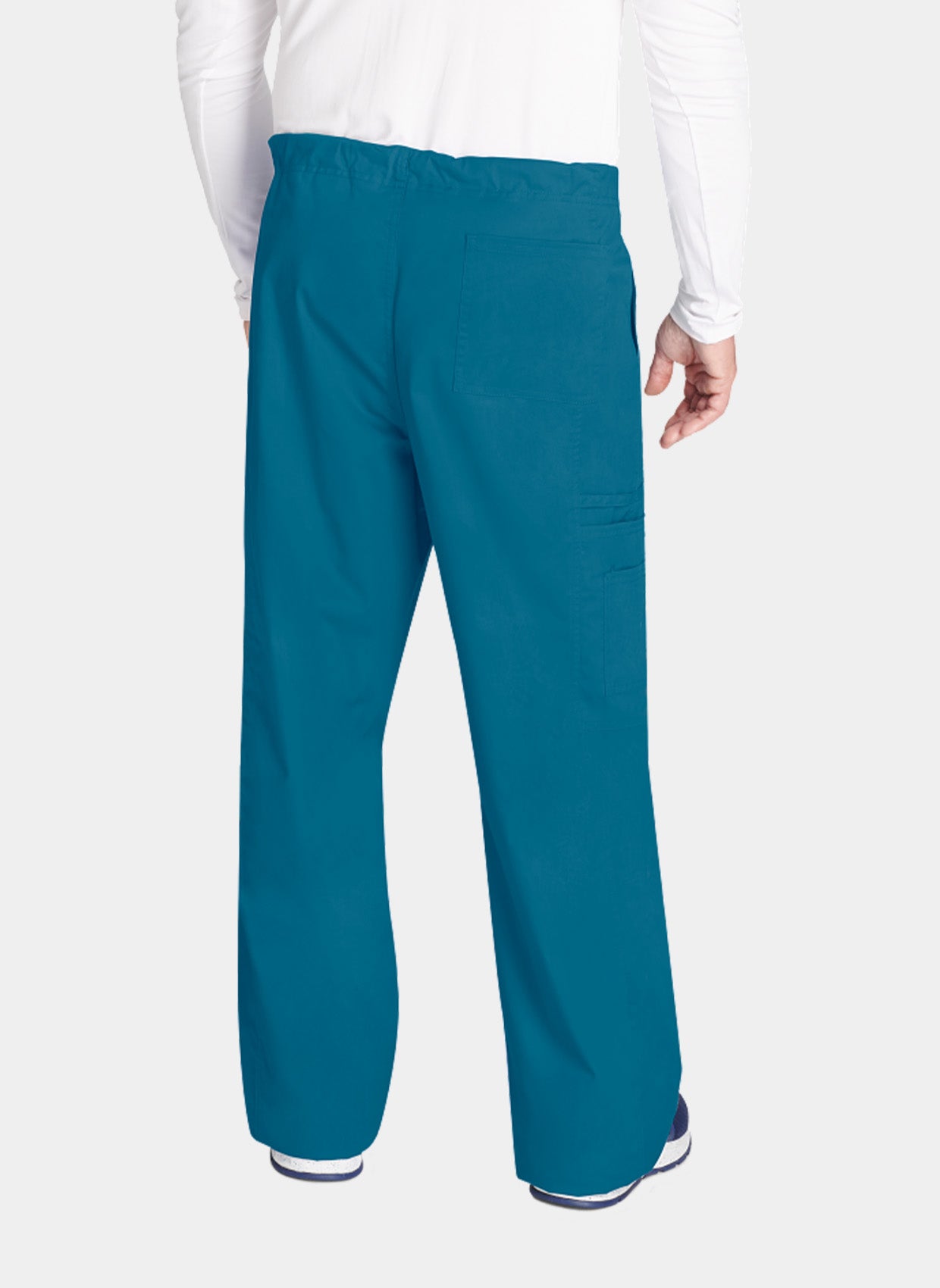 Pantalon médical unisexe cargo Cherokee Core Stretch bleu caraibes dos