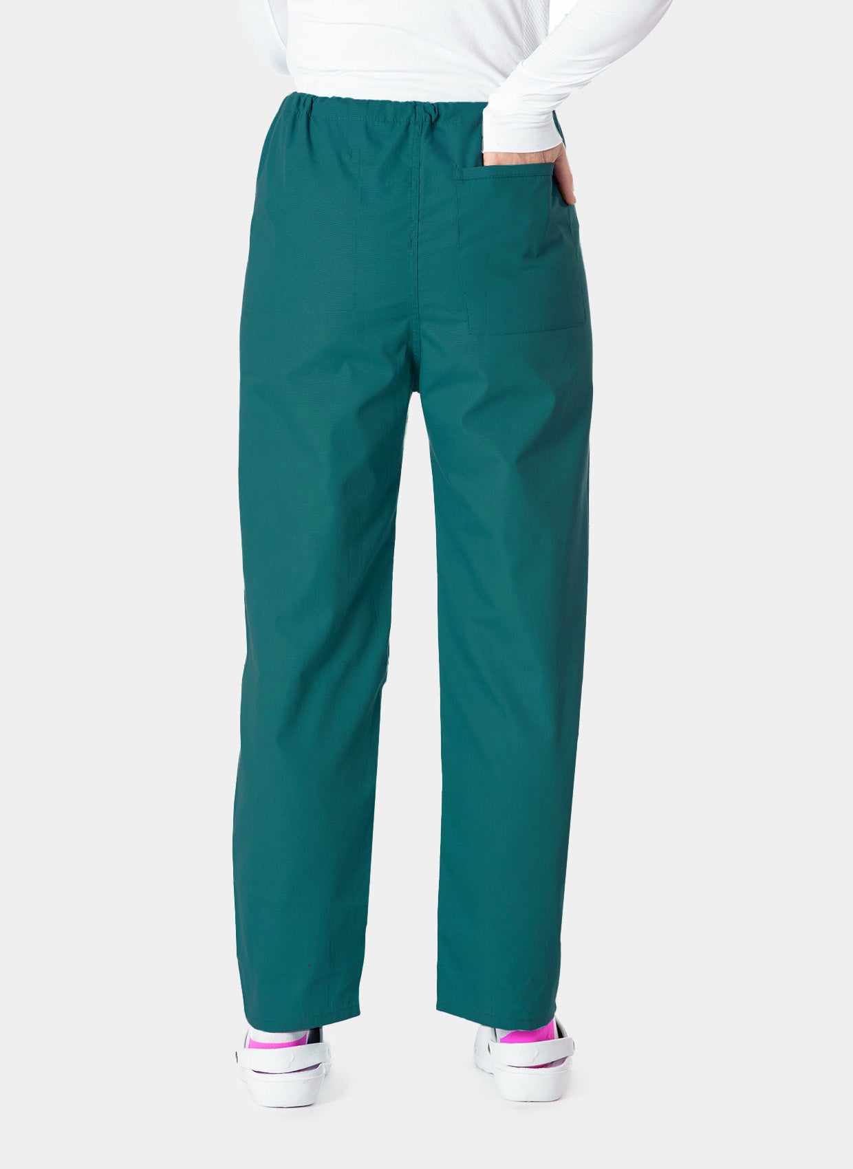 Pantalon médical unisexe et réversible - Vert forêt - dos