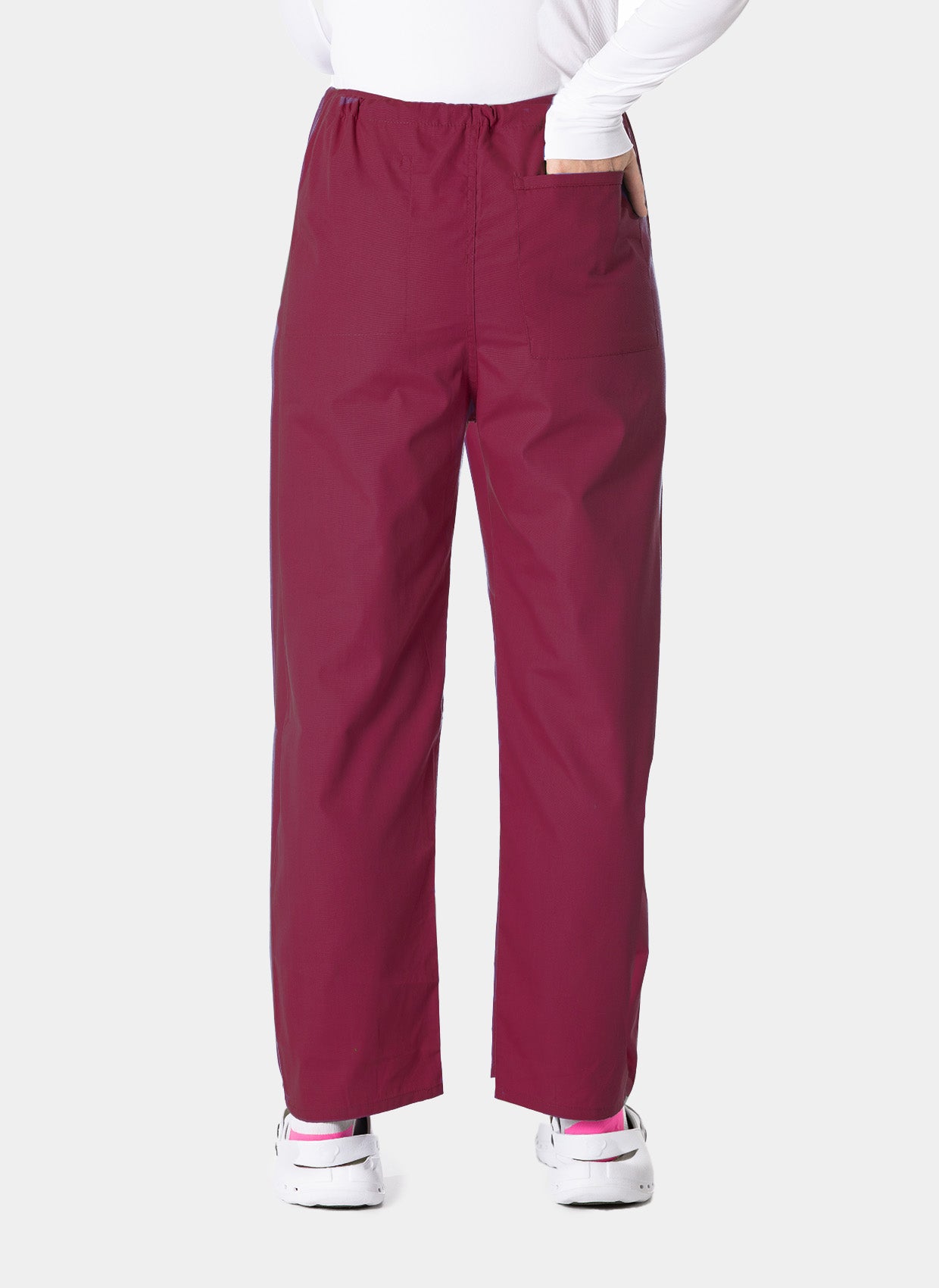 Pantalon médical unisexe et réversible framboise dos