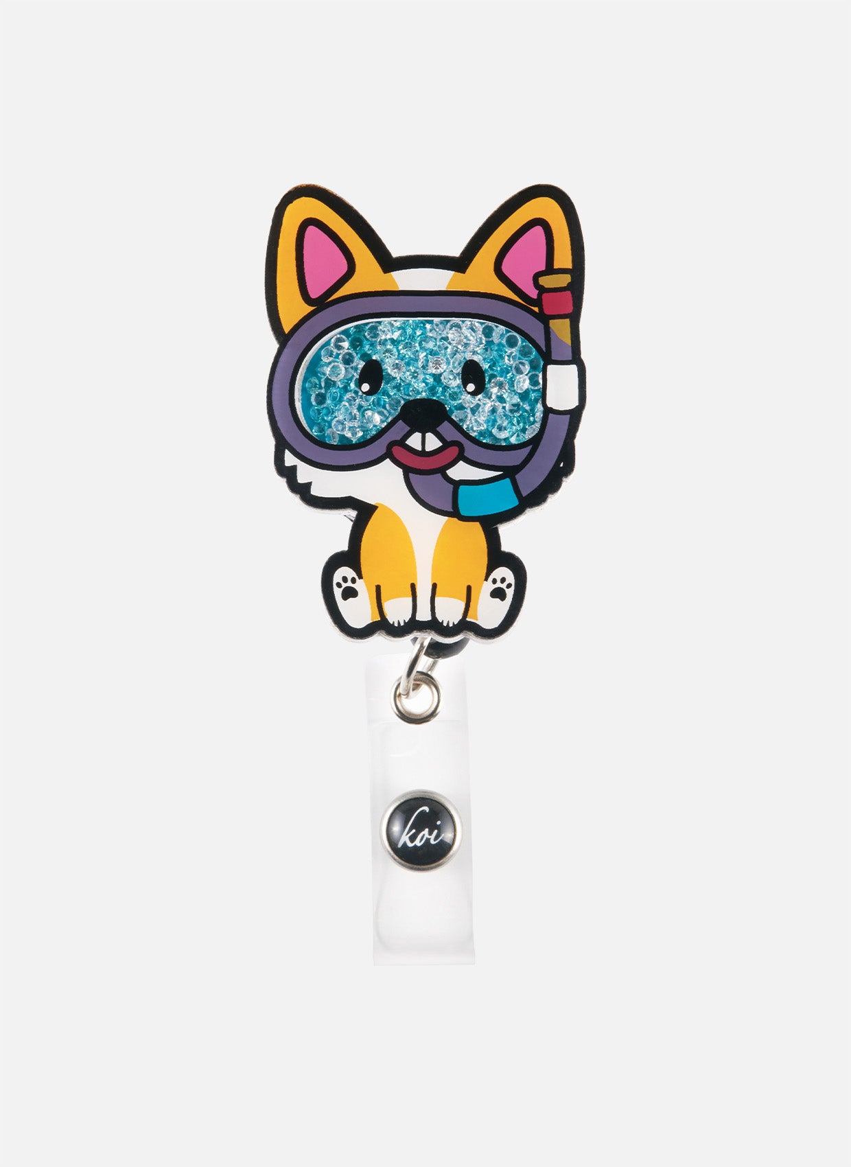 Porte-badge à enrouleur Koi - Chien plongeur