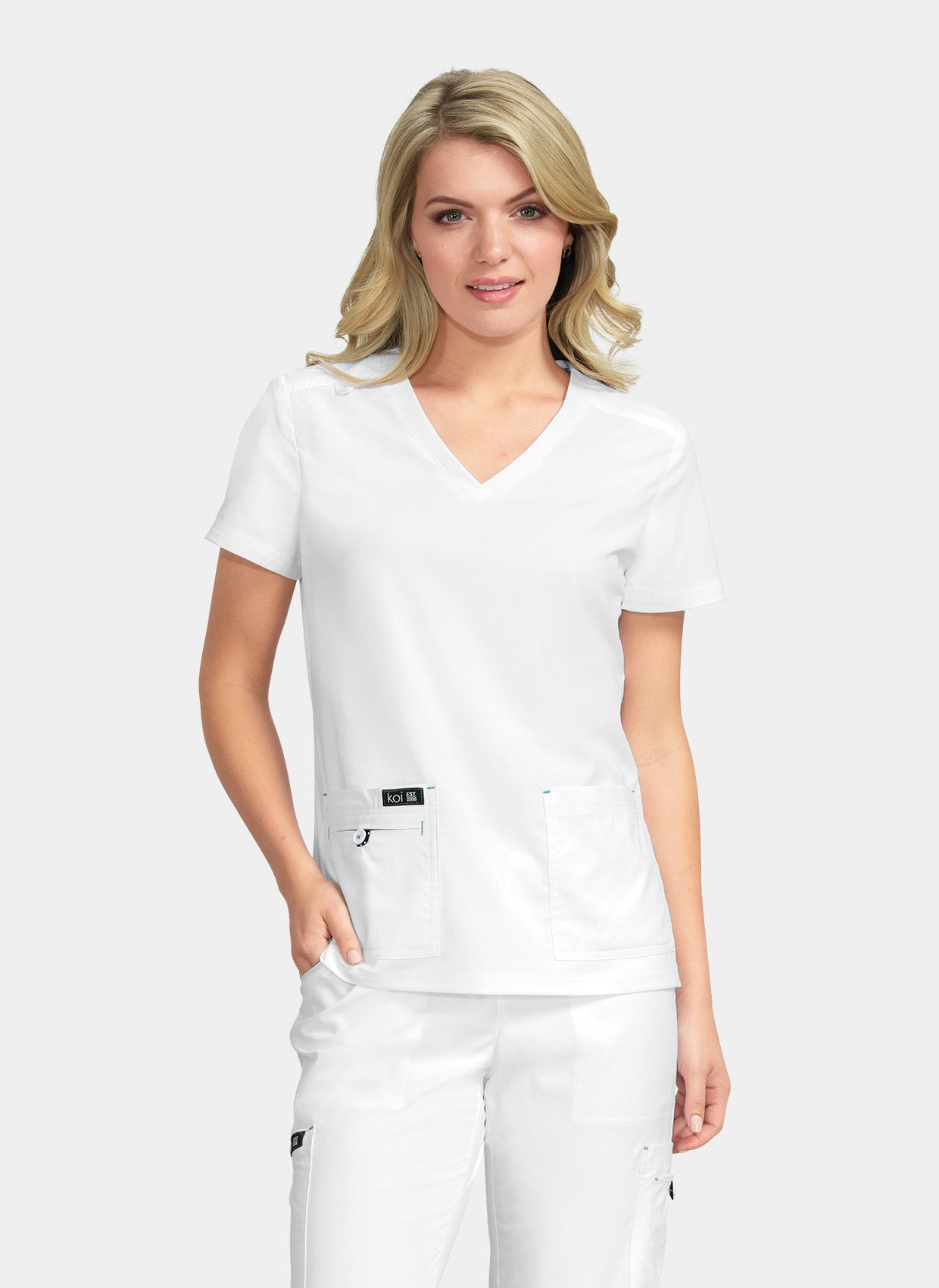 Blouse médicale femme Koi Basics Becca - Blanc