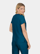 Blouse médicale femme Koi Basics Becca Dos - Bleu caraibes