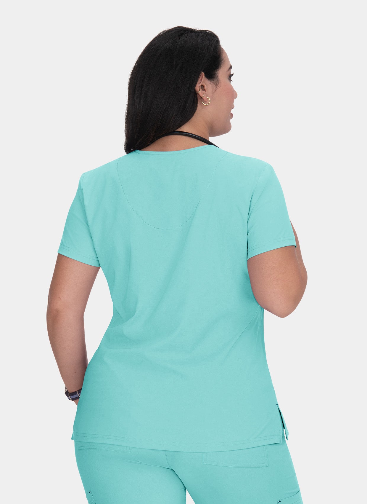 Blouse médicale femme Koi Basics Becca Dos - Menthe fraîche