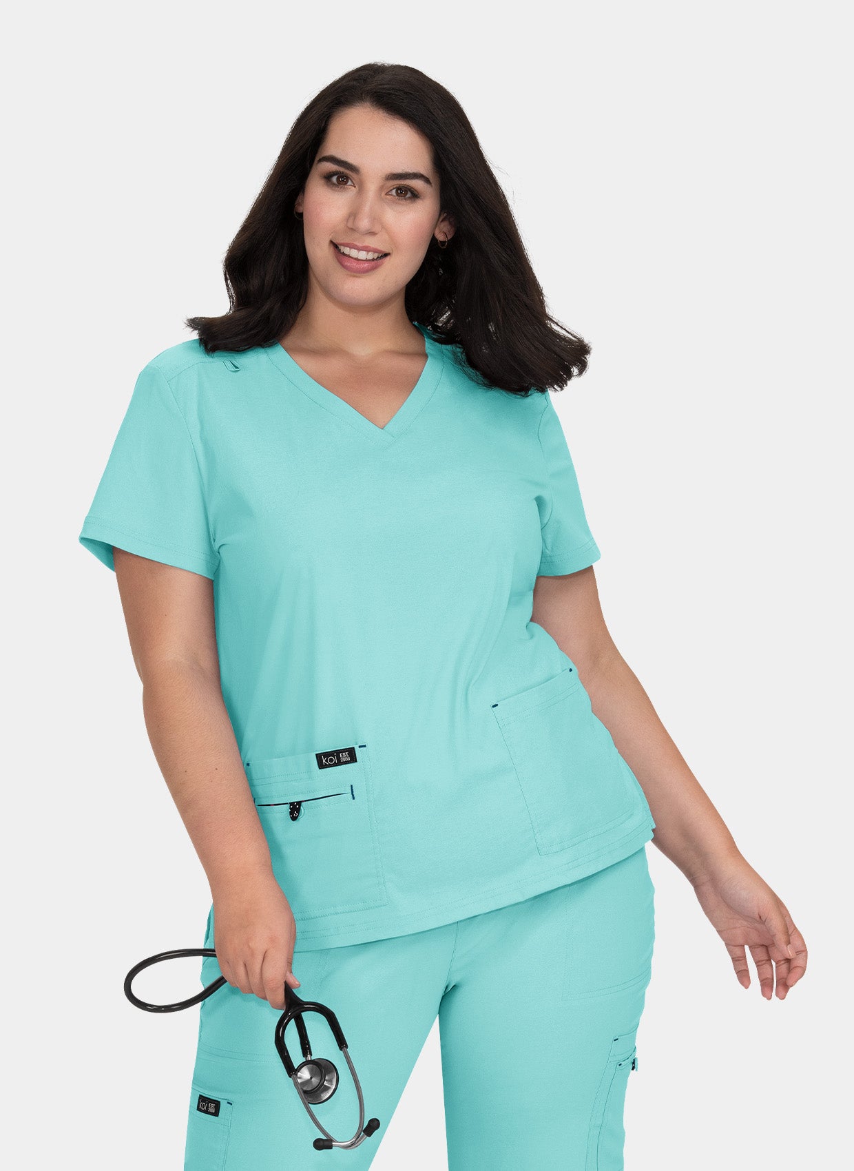 Blouse médicale femme Koi Basics Becca - Menthe fraîche