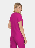 Blouse médicale femme Koi Basics Becca Dos - Rose azalée