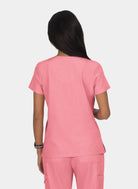 Blouse médicale femme Koi Basics Becca Dos - Rose tendre chiné