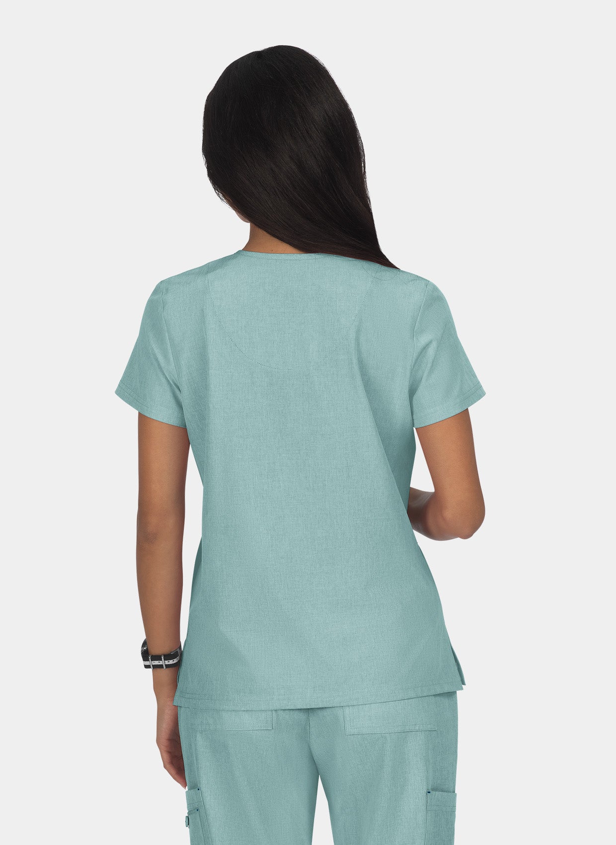 Blouse médicale femme Koi Basics Becca Dos - Sauge chiné