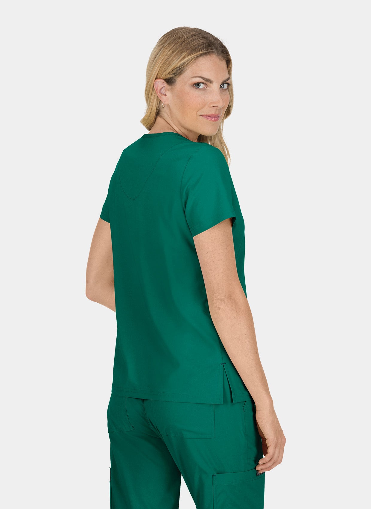 Blouse médicale femme Koi Basics Becca Dos - Vert forêt