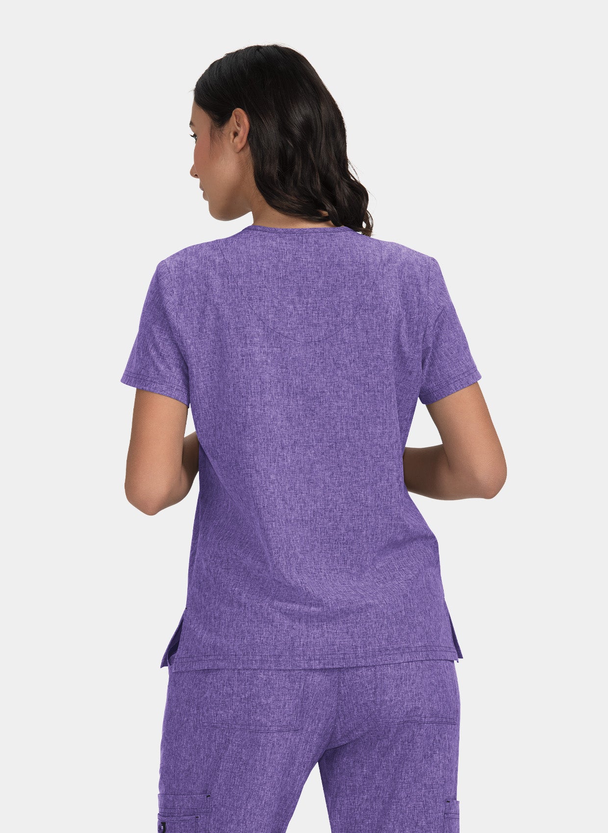 Blouse médicale femme Koi Basics Becca Dos - Wisteria chiné