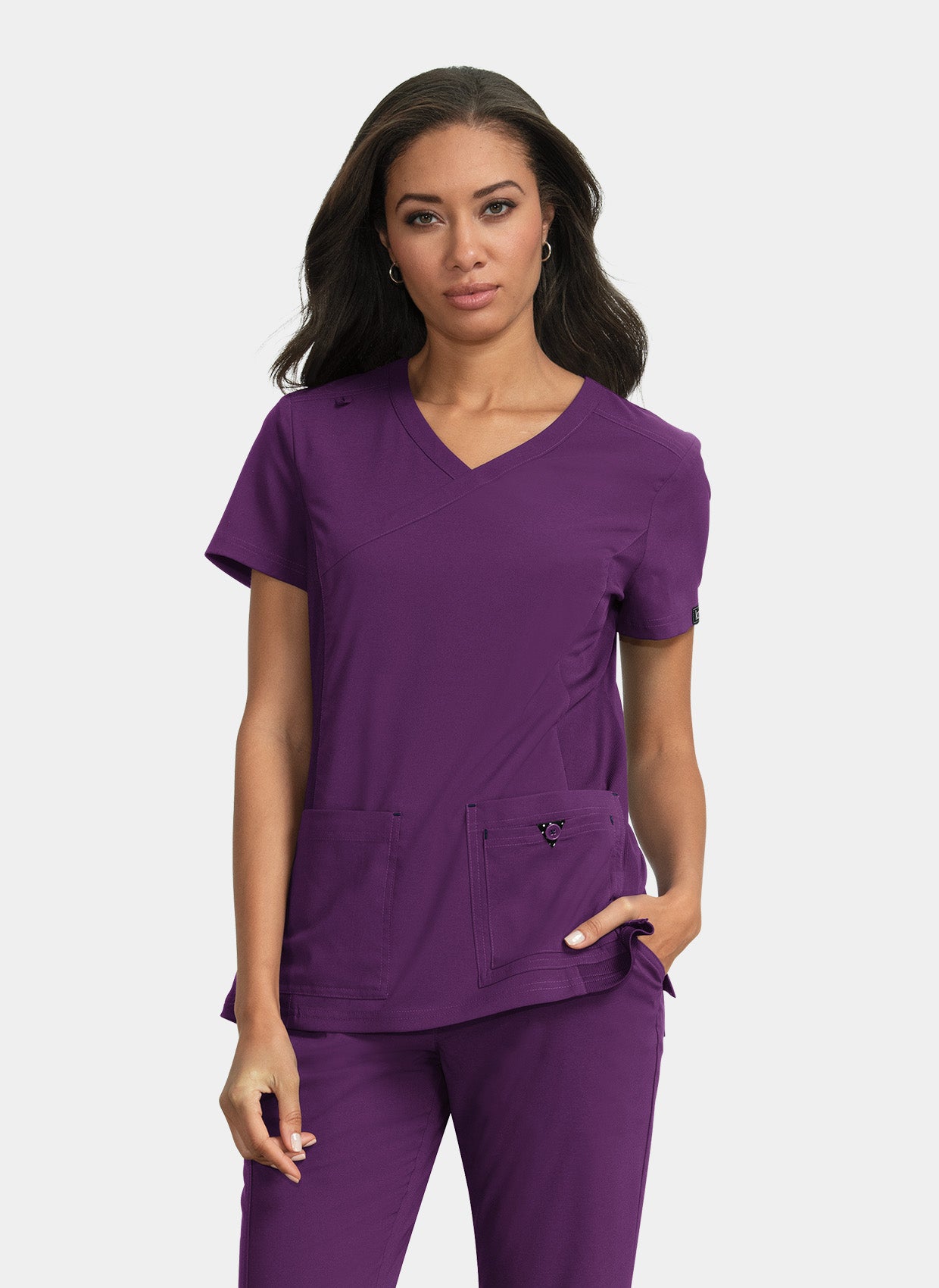 Blouse médicale femme Koi Basics Katie -  Aubergine