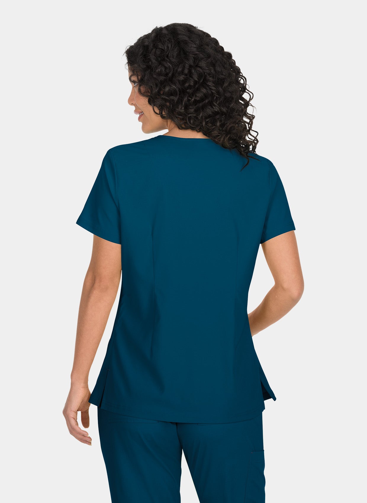 Blouse médicale femme Koi Basics Katie Dos -  Bleu Caraïbes