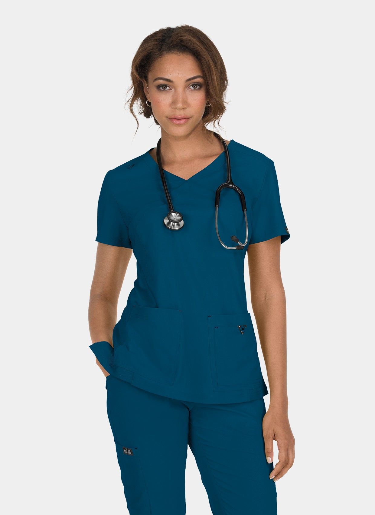 Blouse médicale femme Koi Basics Katie -  Bleu Caraïbes